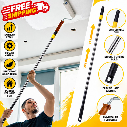 Retractable paint roller - retractable,