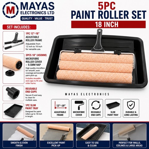 5pc paint roller set inch - 5pc,