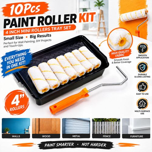 10pcs inch paint roller - roller, kit